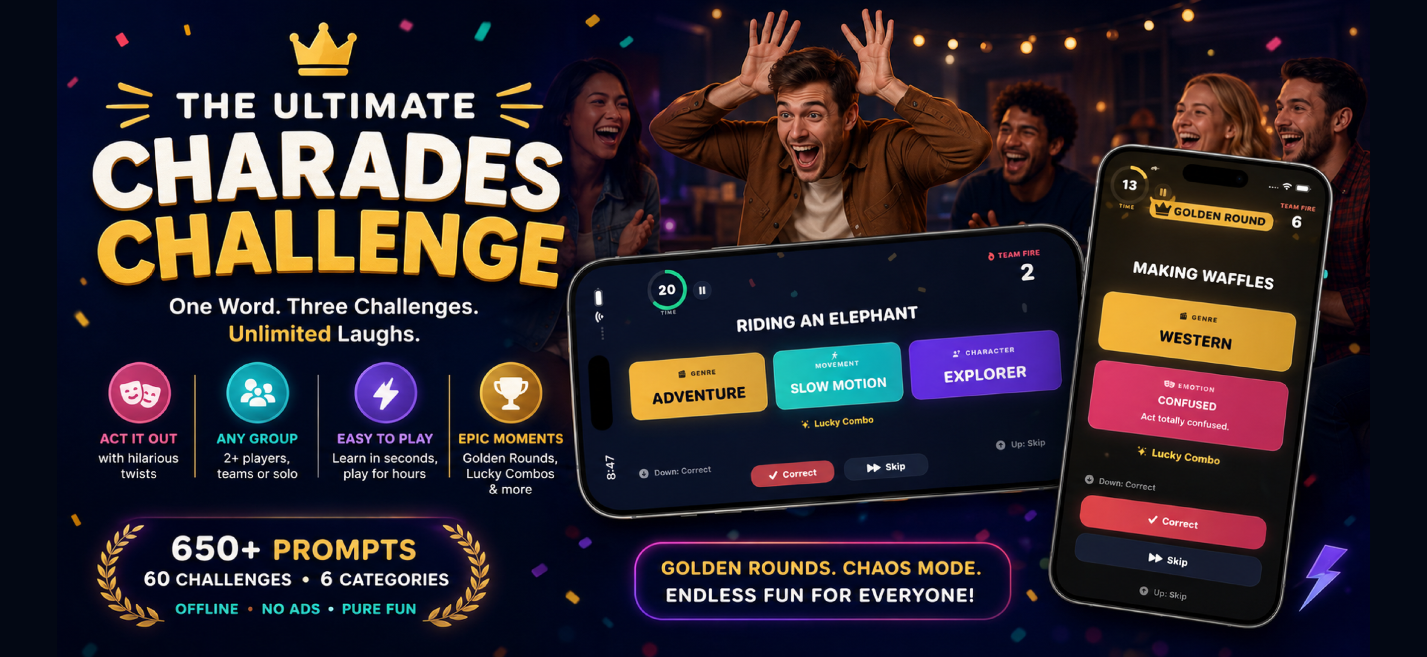 Charades Challenge app screen
