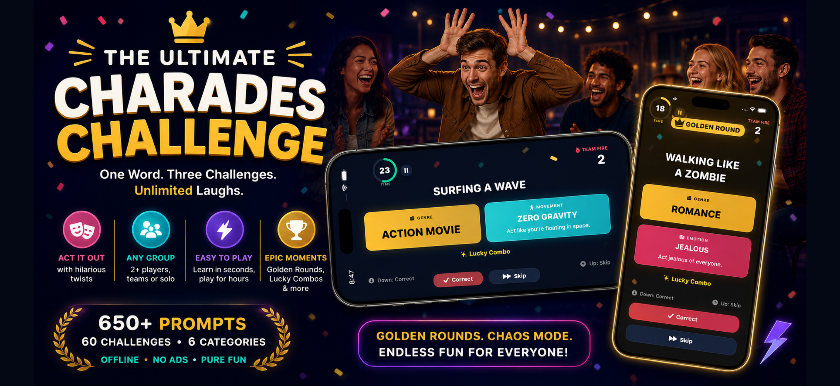 Charades Challenge challenge card