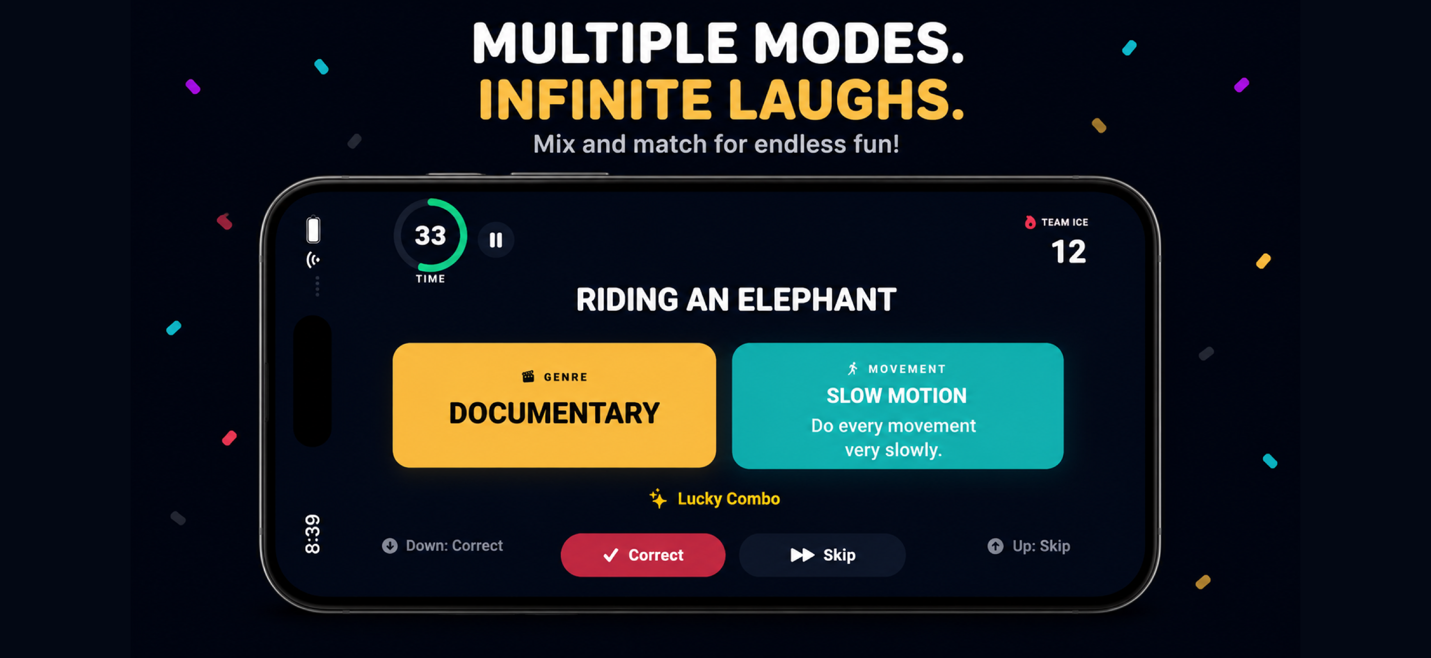 Charades Challenge modes