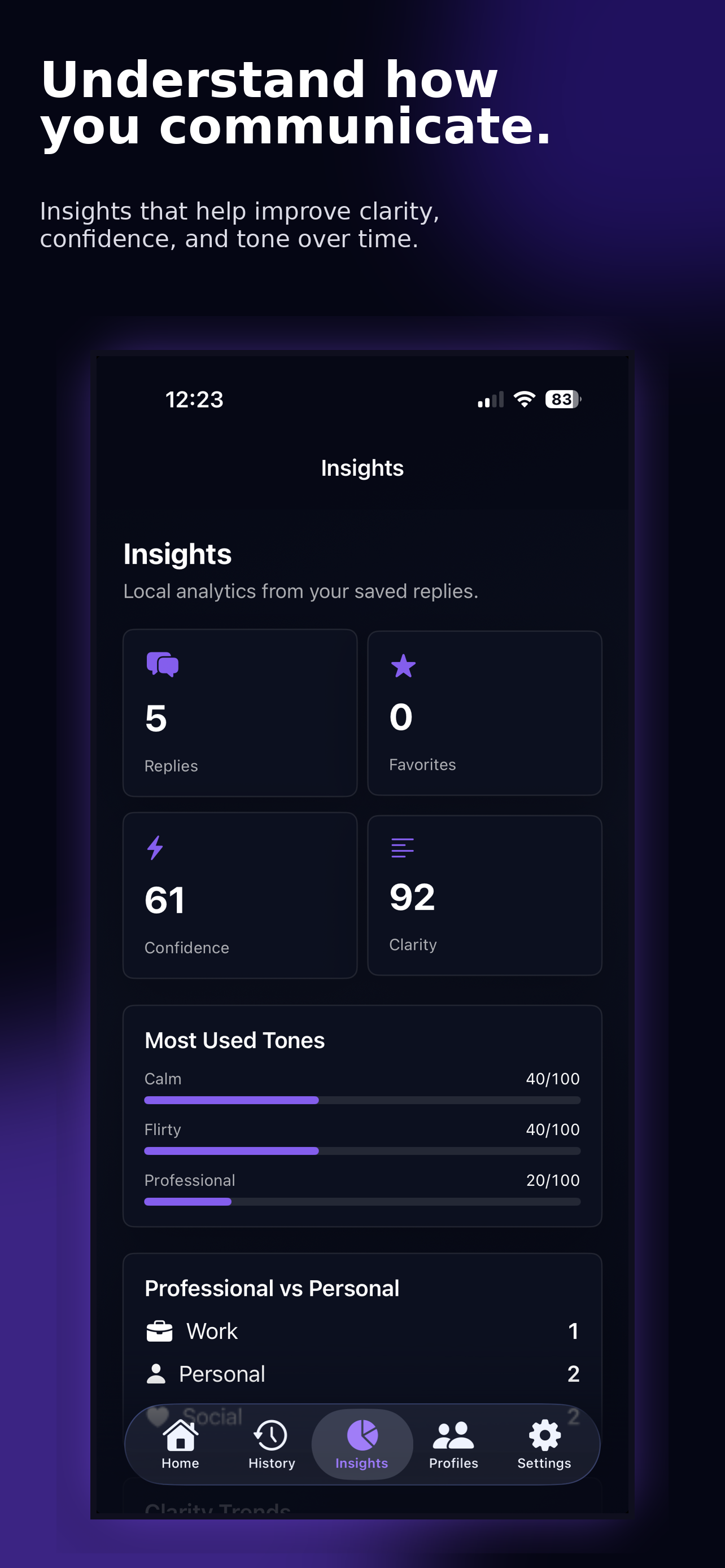 Replyly AI privacy mode screenshot