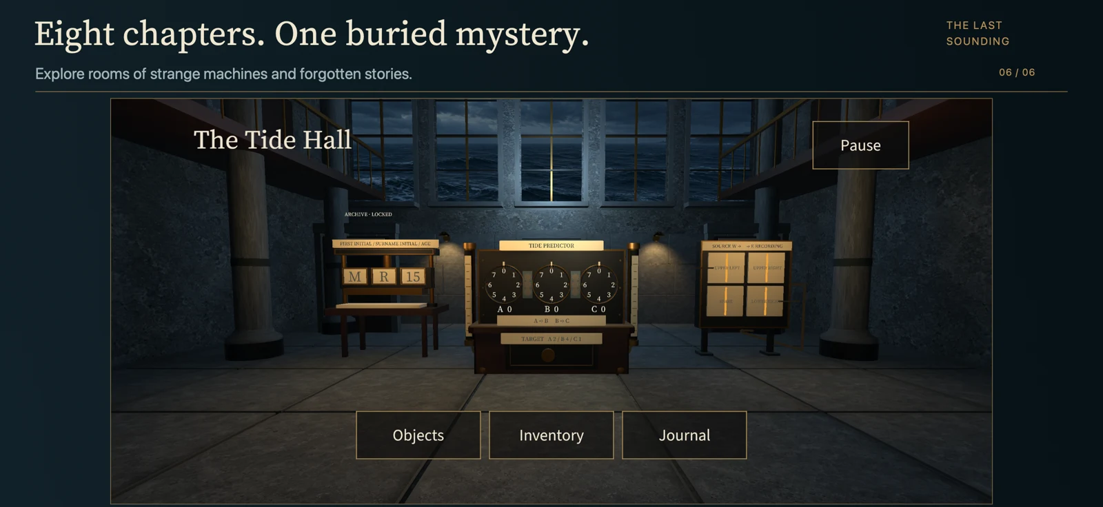 Explore rooms of strange machines and forgotten stories.